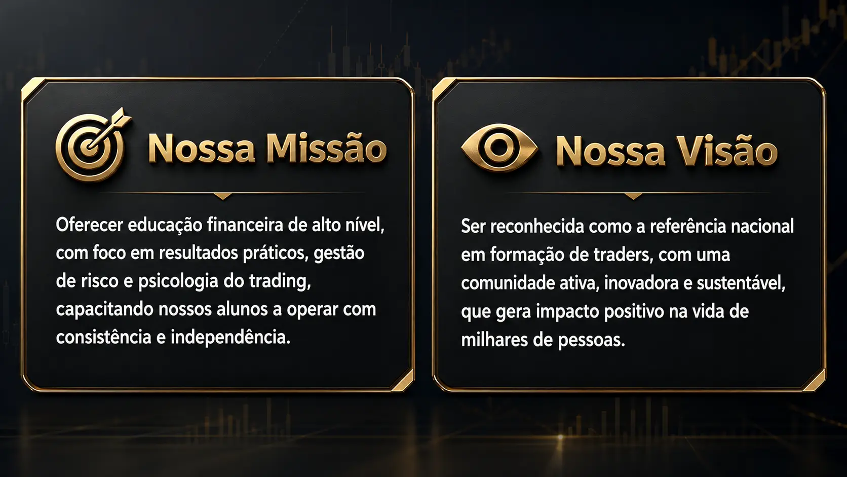 Missão e visão da Academia Master Trader